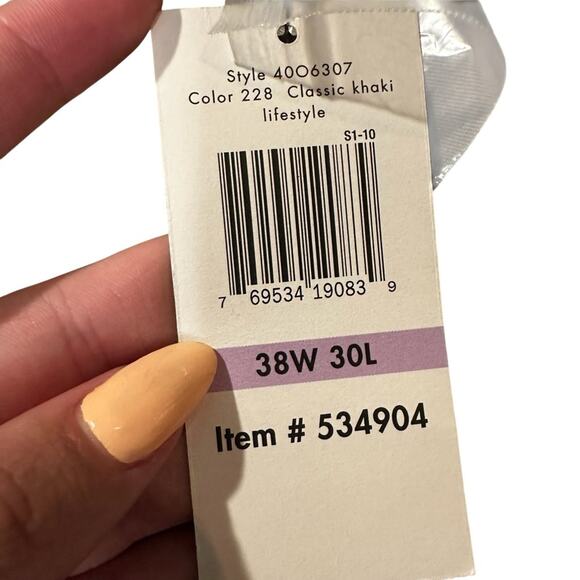 Calvin Klein Tan Chinos Classic Fit Cotton khaki pants Size 38 X 30 NEW - Picture 5 of 6